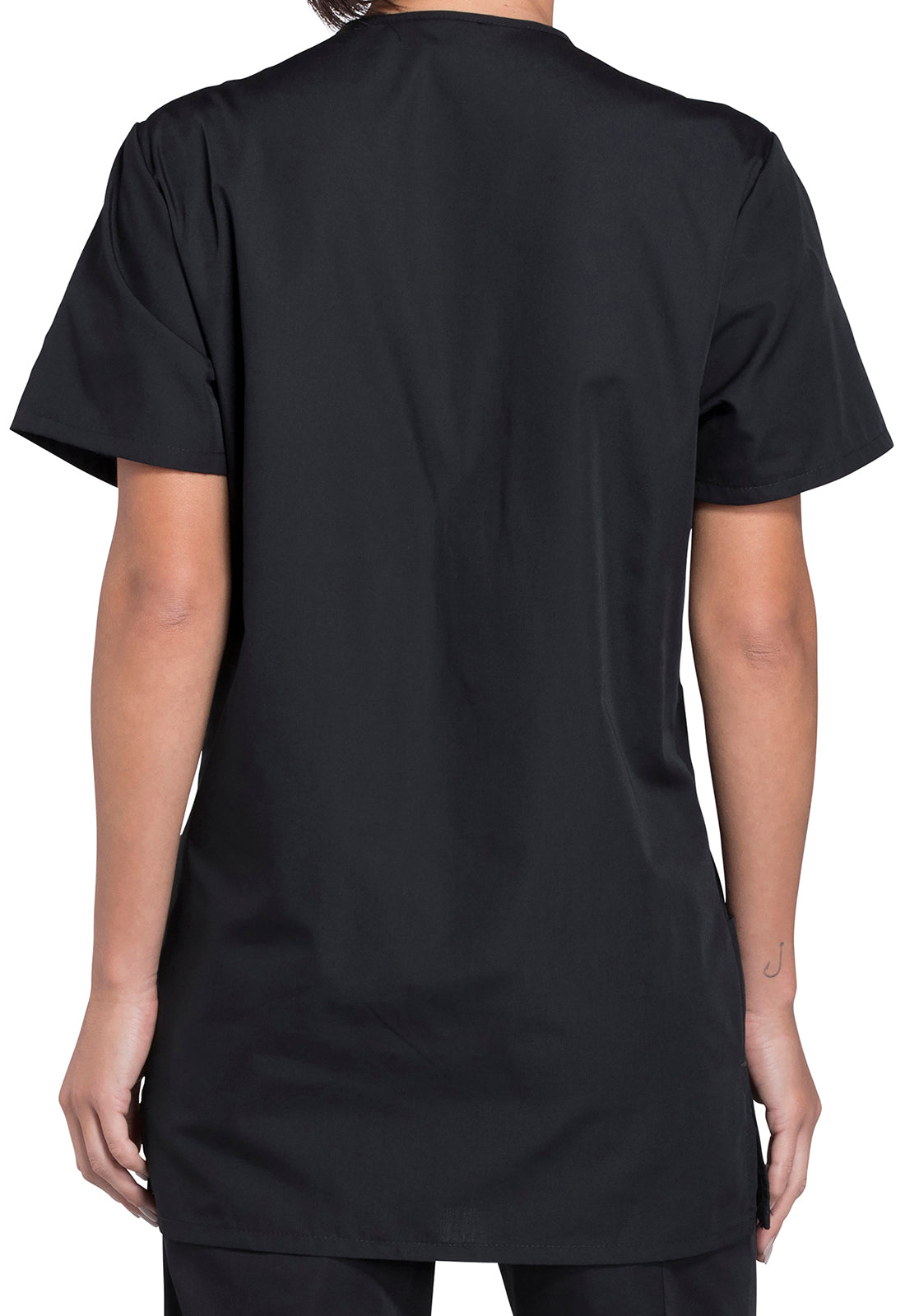 Unisex V-hals top met traditionele pasvorm en borstzak WWE4876