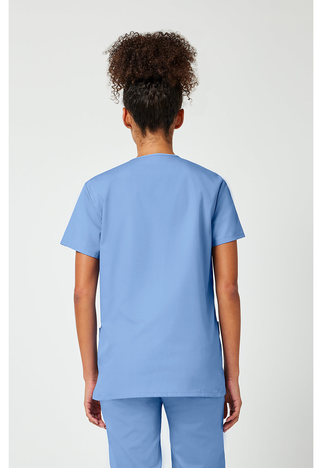 Unisex top en broek set met V-hals en trekkoordbroek WWE530C