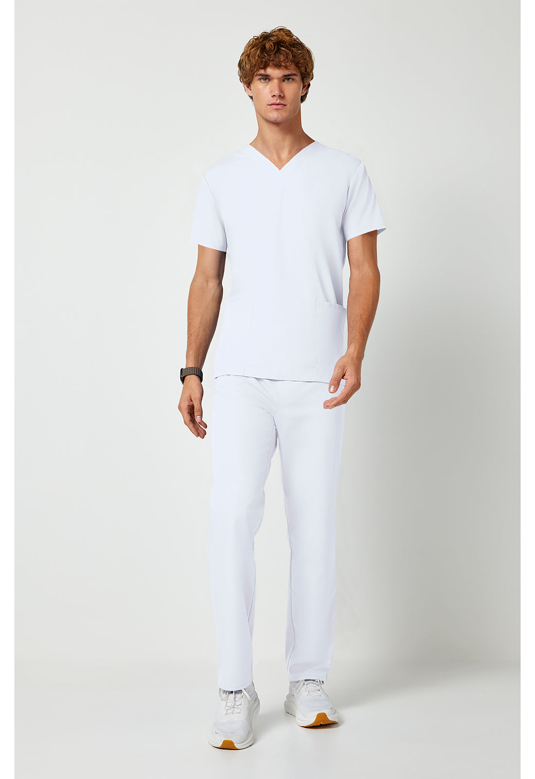 Unisex top en broek set met V-hals en trekkoordbroek WWE530C