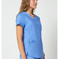Top met V-hals met mesh details en 2-way stretch WWE601