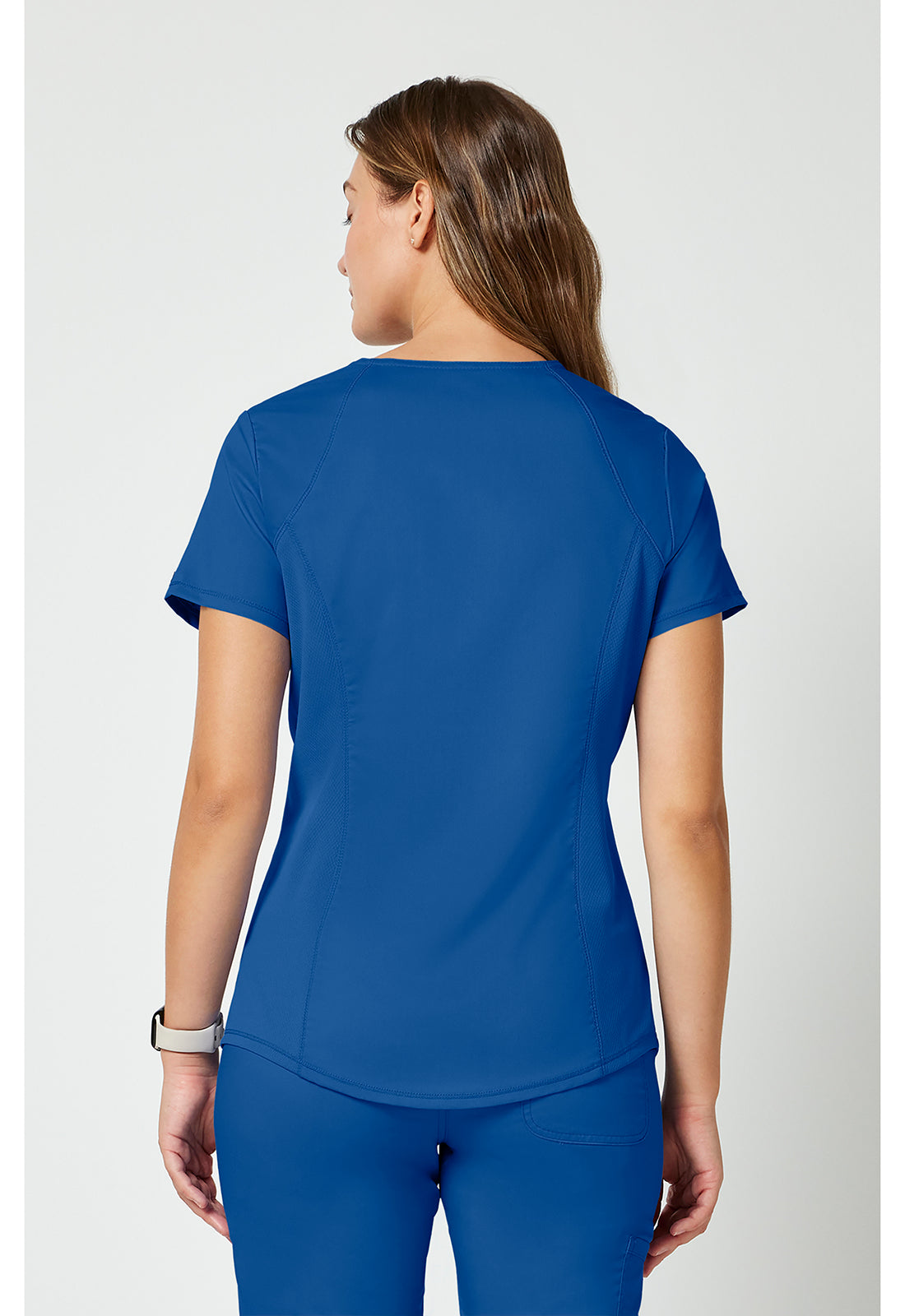 Top met V-hals met mesh details en 2-way stretch WWE601