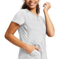 Top met V-hals met mesh details en 2-way stretch WWE601