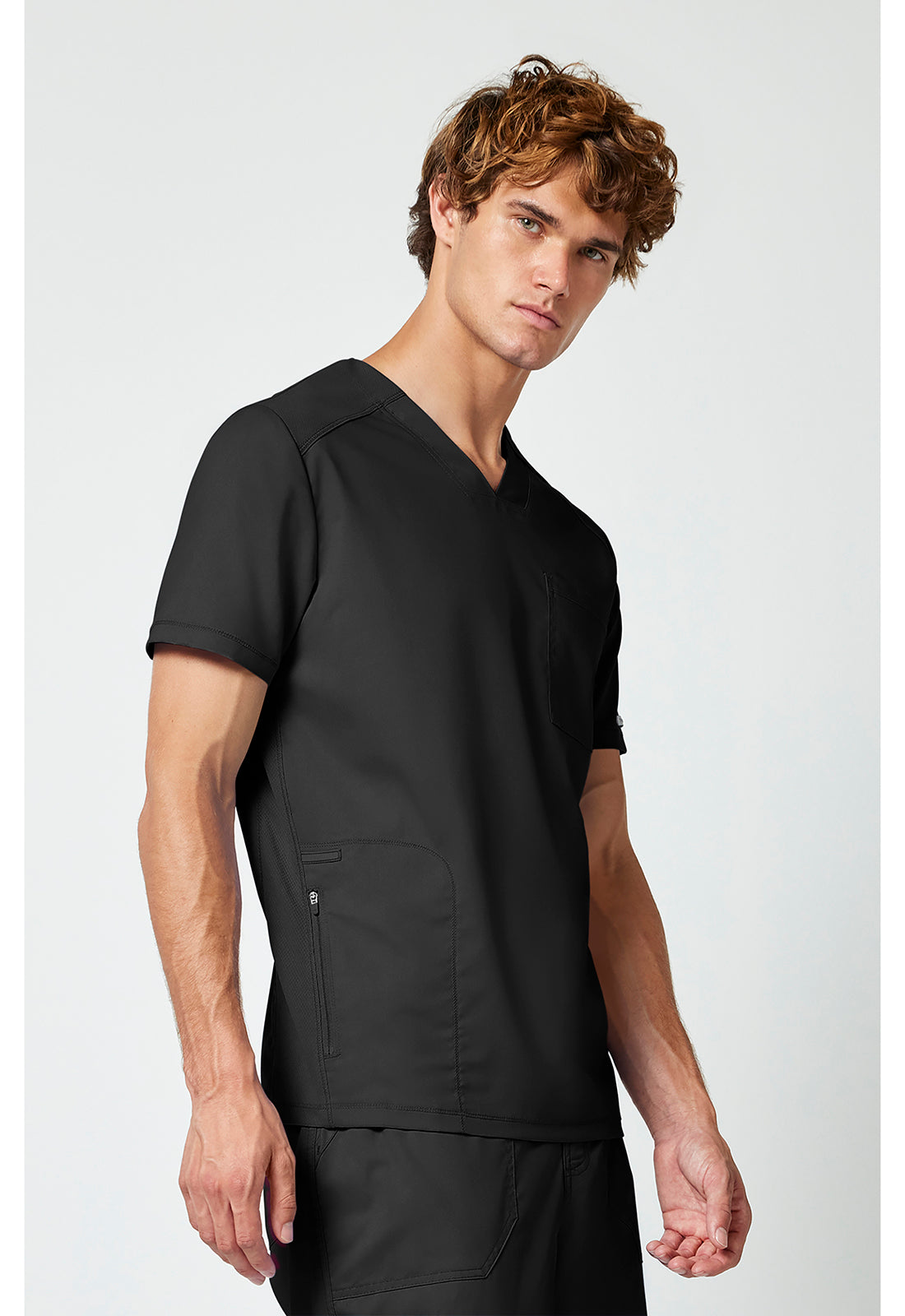 Cherokee Workwear Heren T-shirt met V-hals met mesh details en veiligheidsritszak WWE603