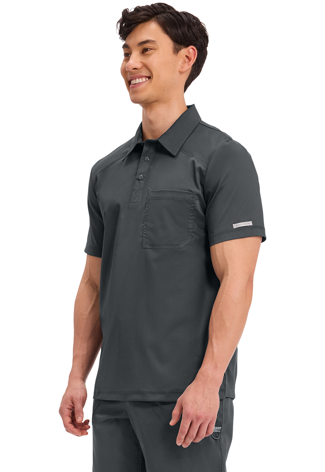 Cherokee Workwear Polo shirt voor heren met mesh schouderpanelen en 2-way stretch WWE615
