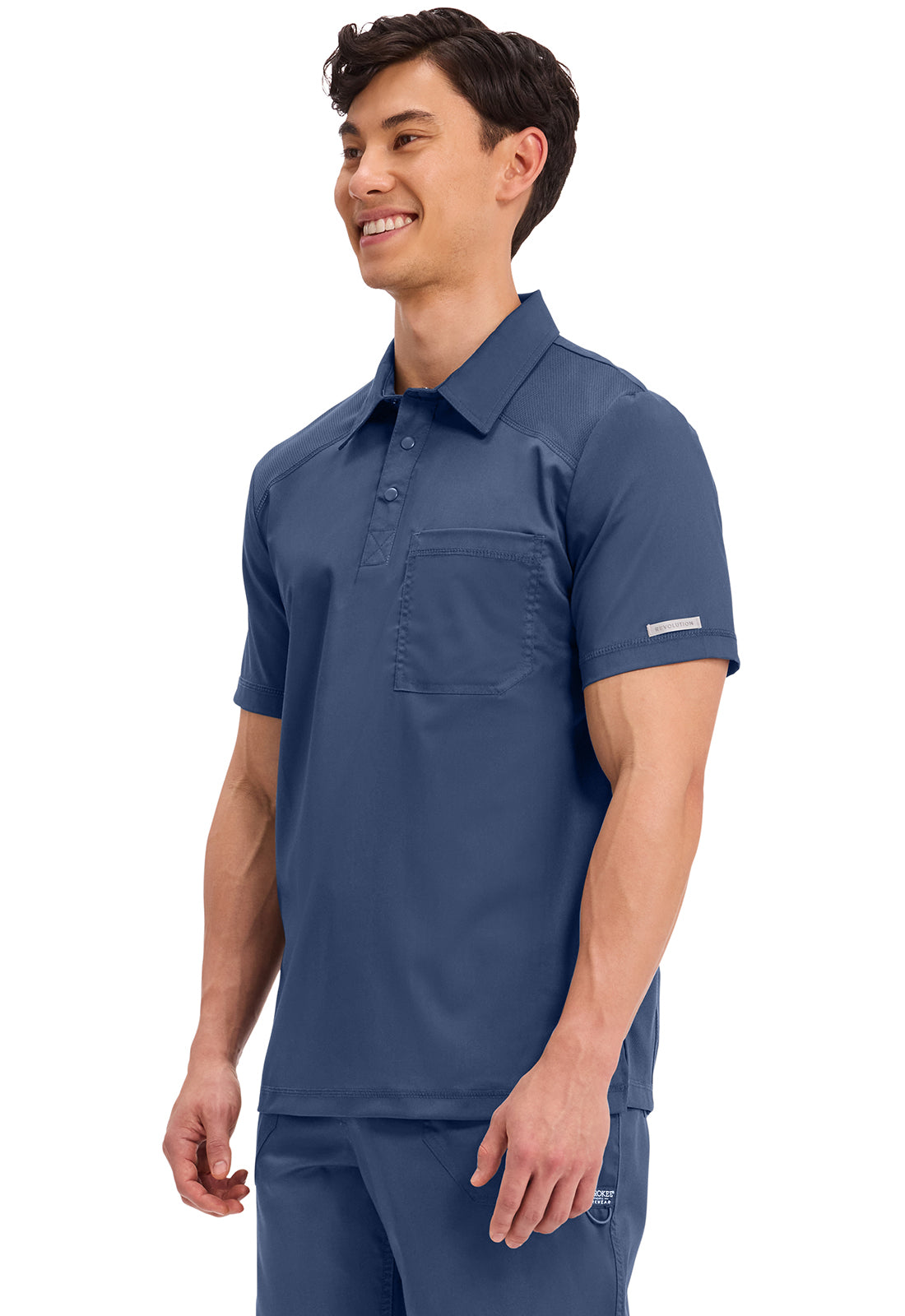 Cherokee Workwear Polo shirt voor heren met mesh schouderpanelen en 2-way stretch WWE615