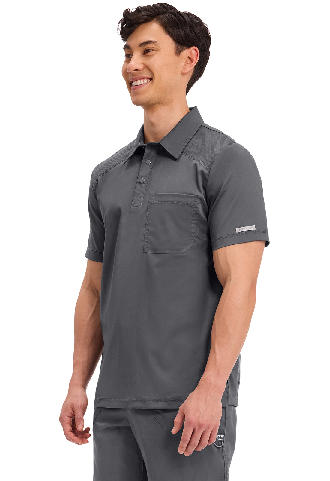 Cherokee Workwear Polo shirt voor heren met mesh schouderpanelen en 2-way stretch WWE615