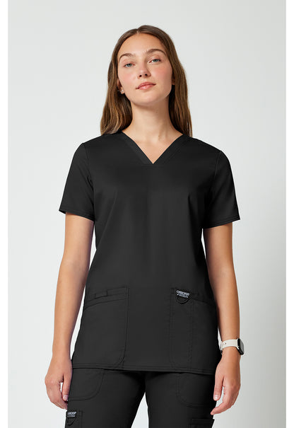 Cherokee Workwear Top met V-hals met prinsessennaden, instrumentlus en 2-way stretch WWE620