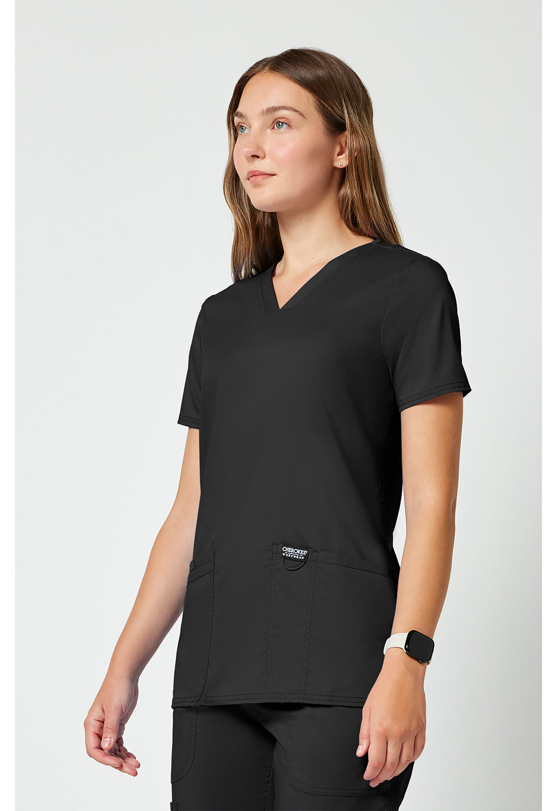 Cherokee Workwear Top met V-hals met prinsessennaden, instrumentlus en 2-way stretch WWE620