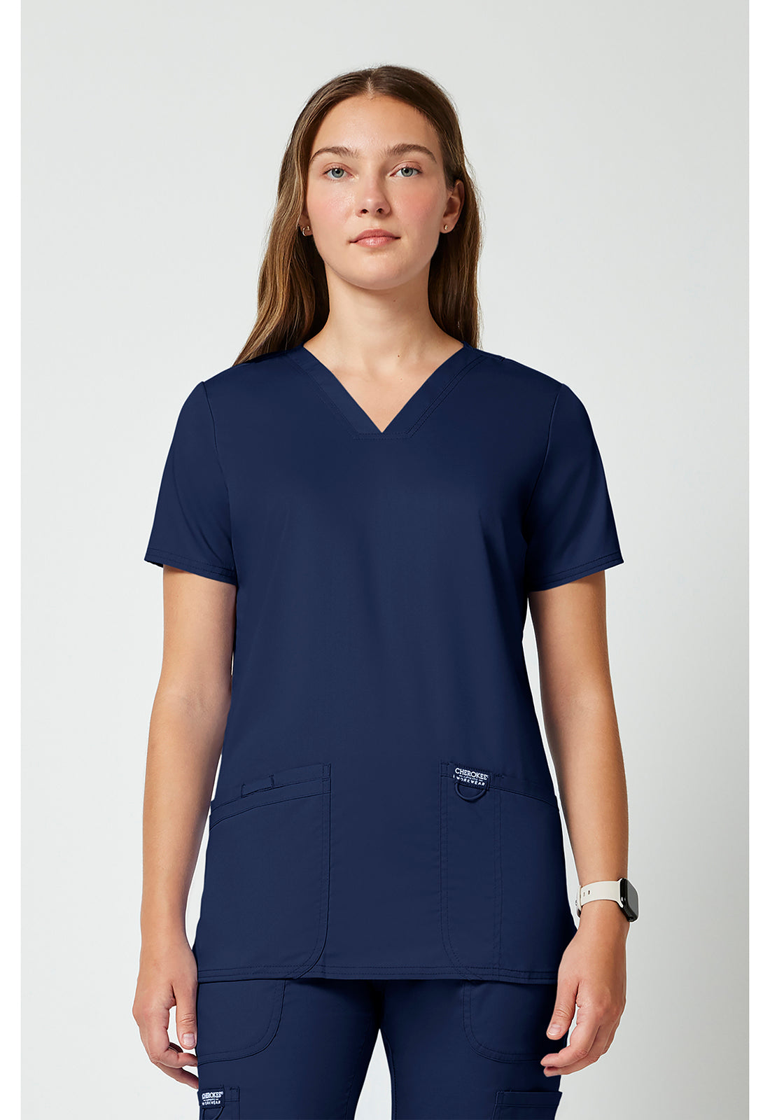 Cherokee Workwear Top met V-hals met prinsessennaden, instrumentlus en 2-way stretch WWE620
