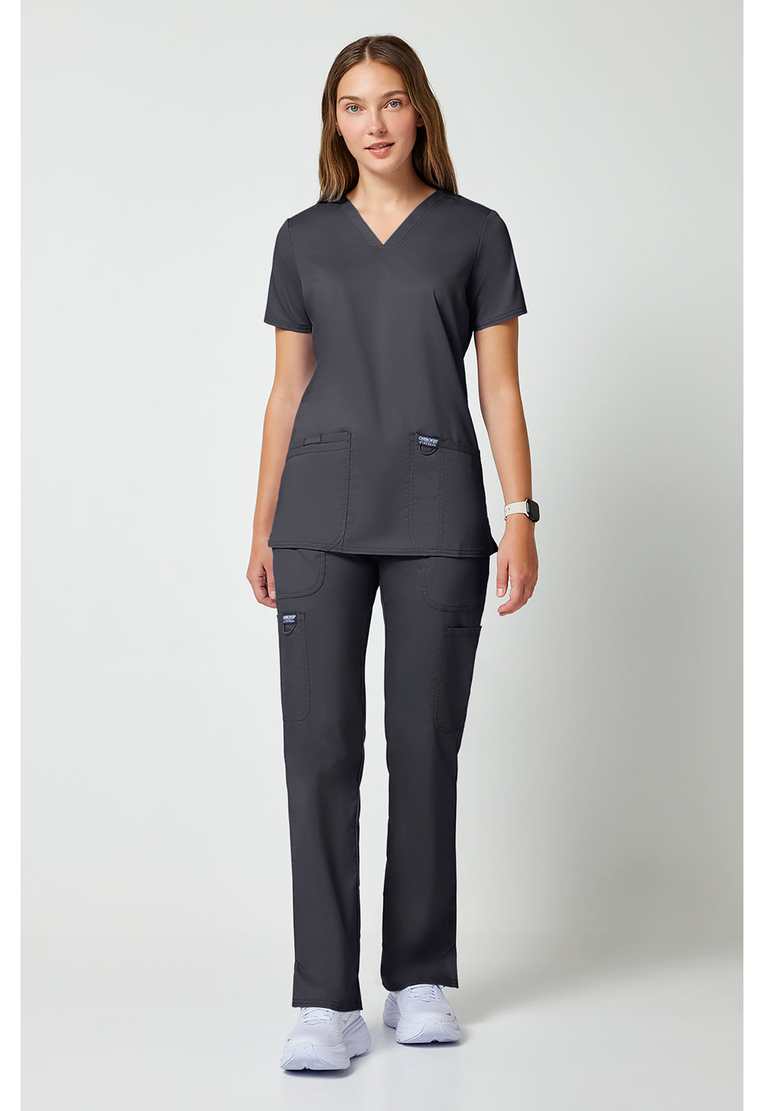 Cherokee Workwear Top met V-hals met prinsessennaden, instrumentlus en 2-way stretch WWE620