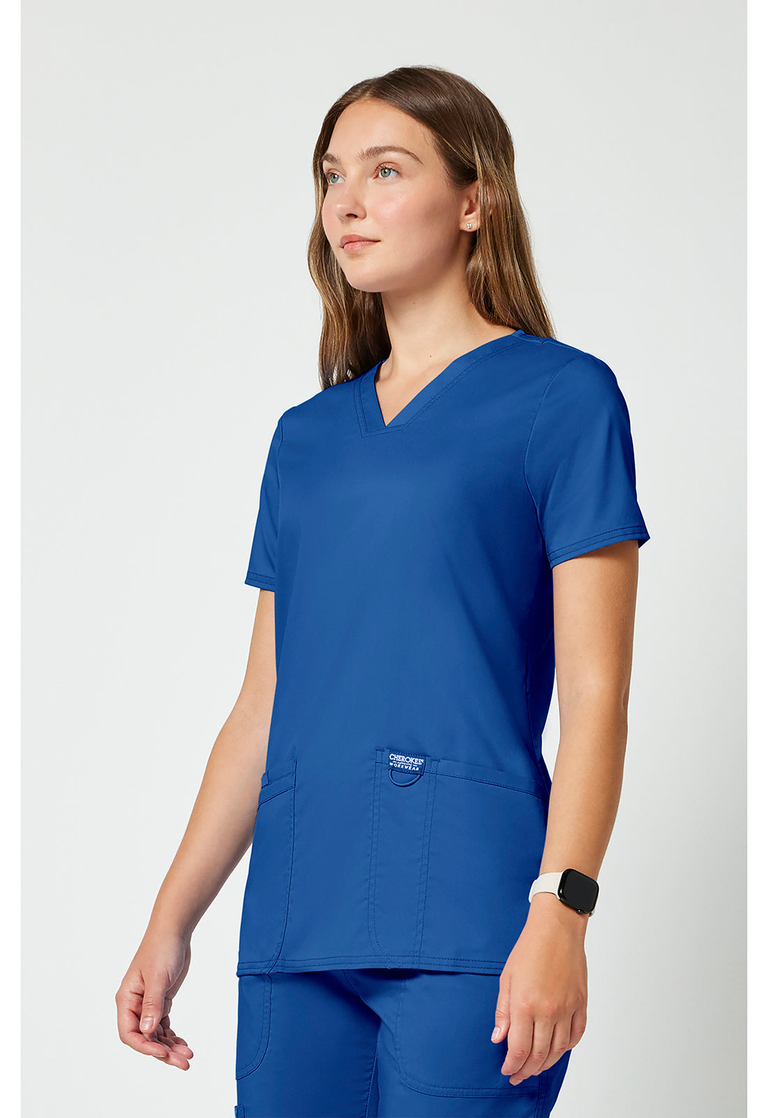 Cherokee Workwear Top met V-hals met prinsessennaden, instrumentlus en 2-way stretch WWE620
