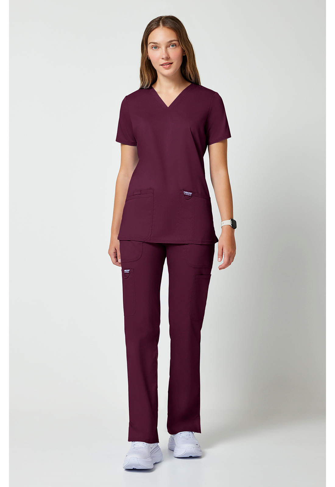 Cherokee Workwear Top met V-hals met prinsessennaden, instrumentlus en 2-way stretch WWE620
