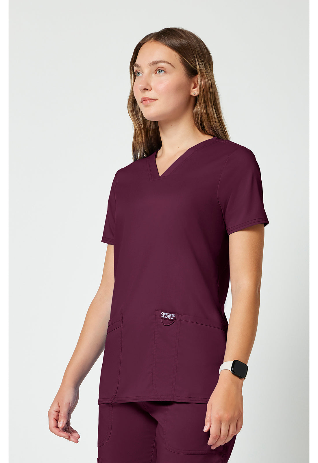 Cherokee Workwear Top met V-hals met prinsessennaden, instrumentlus en 2-way stretch WWE620
