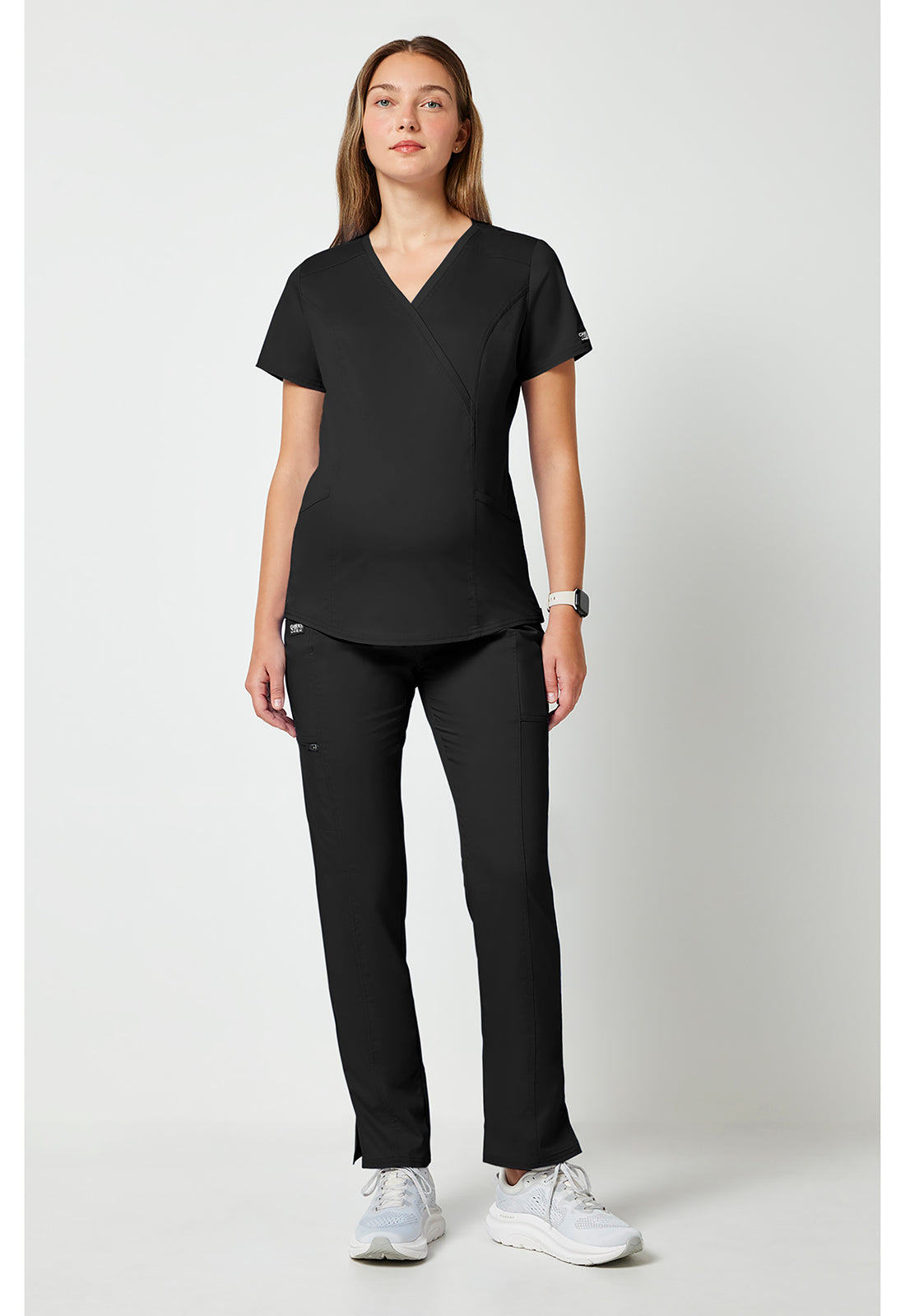 Cherokee Workwear Zwangerschapstop met wikkeleffect met verstelbare zijritsen en 2-way stretch WWE688