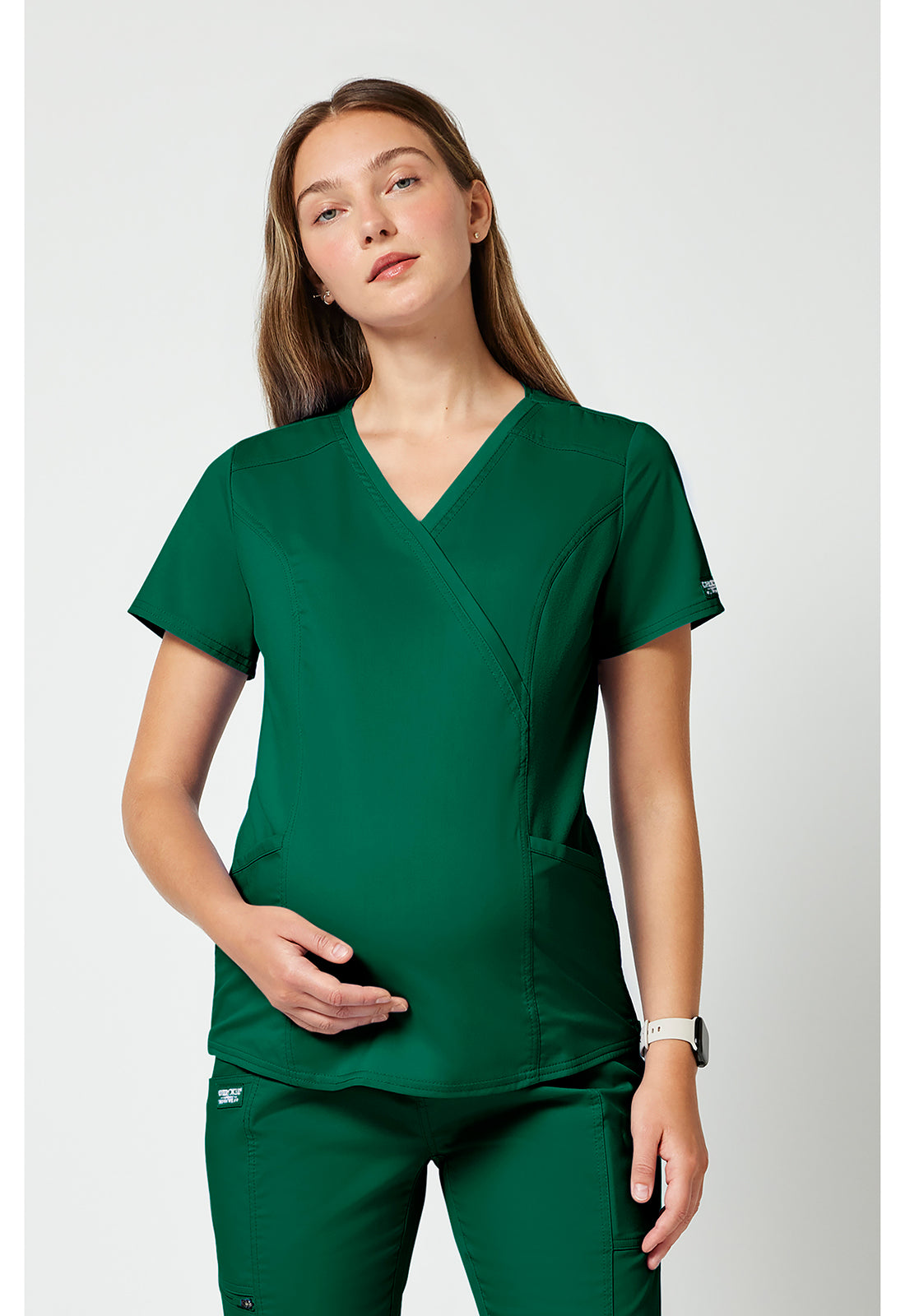 Cherokee Workwear Zwangerschapstop met wikkeleffect met verstelbare zijritsen en 2-way stretch WWE688
