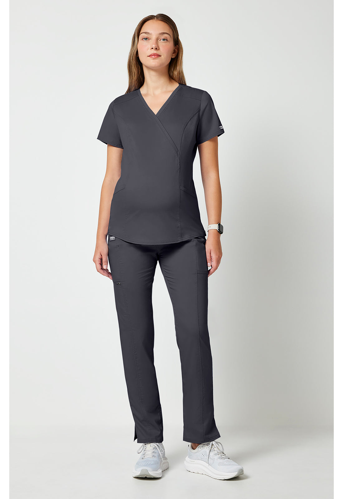 Cherokee Workwear Zwangerschapstop met wikkeleffect met verstelbare zijritsen en 2-way stretch WWE688