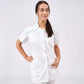 Alsico Dames Zorgtuniek Mentha Wit met Blauwe Accenten