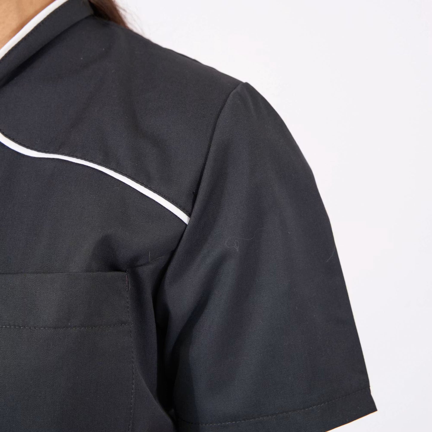 Alsico Dames Zorgtuniek Mentha Zwart met Witte Accenten