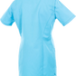 Achteraanzicht van Alsico Mentha dames zorgtuniek blauw wit met regular fit