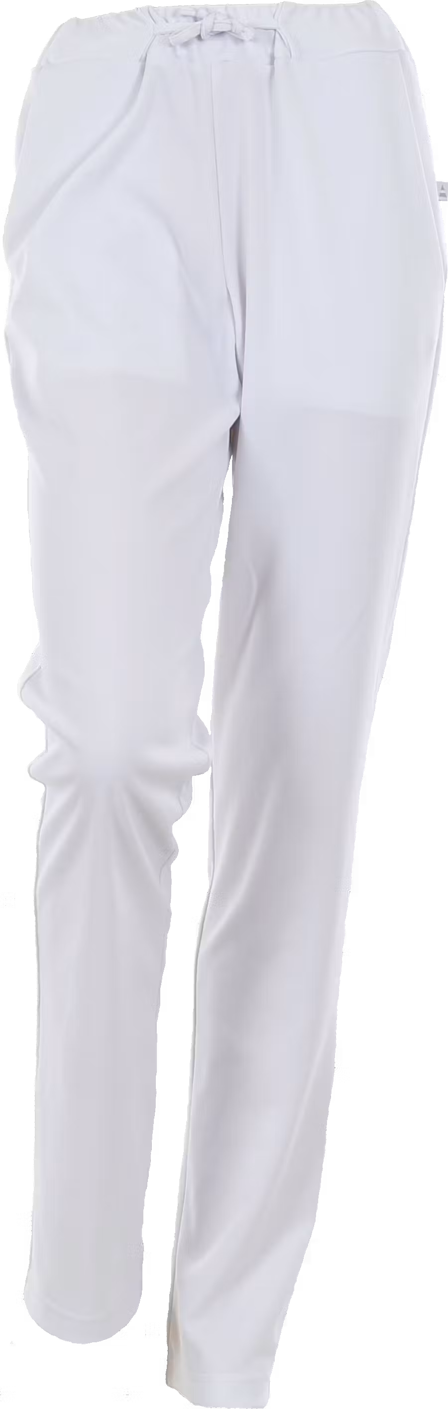 Alsico Nikki unisex zorgbroek wit met elastische tailleband voor zorgprofessionals