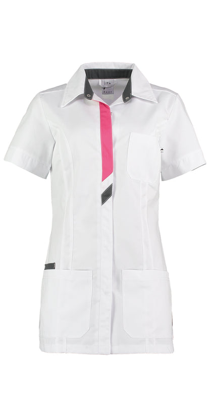 Ladies care jacket Kristel white with color accents in 3 colors