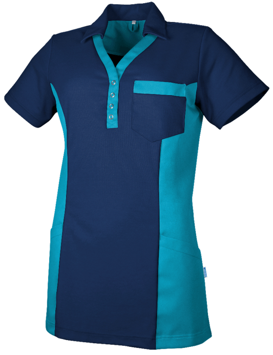 De Berkel dames polo Dana gekleurd - Zorgkleding.nl