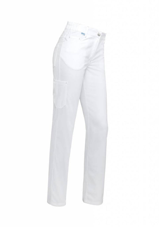 Broek Tooske wit stretch - Zorgkleding.nl