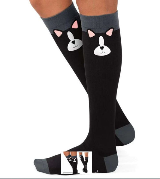 Betsey Johnson compressie kousen Heartbeat, Dog en Cat - Zorgkleding.nl